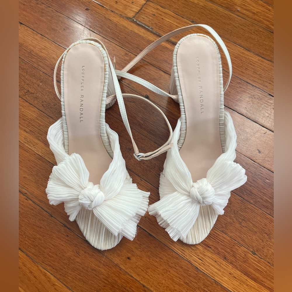 Loeffler Randall Camellia Heels in Pearl White 8.5